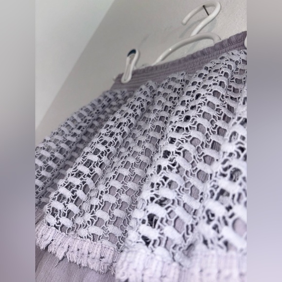 White Cabana Layered Lavender Eyelet Skirt - Picture 14 of 14